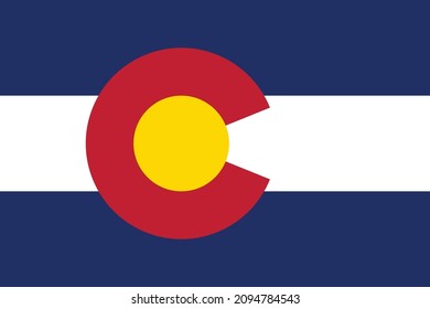 Vector Of Amazing Colorado State Flag.