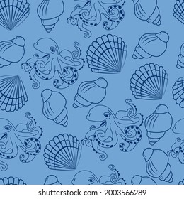 Vector. Amazing creatures of the underwater world.  