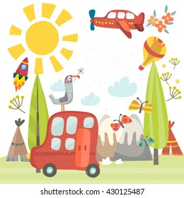 Vector amazing illustration in cartoonish style.