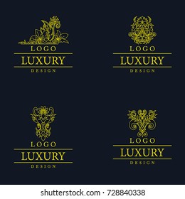 Vector Amazing Luxury Logo Designs Stock Vector (Royalty Free ...