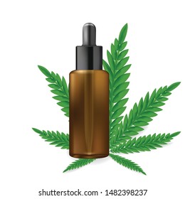 Vector of Amber Glass Bottle with Glass Dropper that are used to advertise chemicals, perfumes, medicines, treatments, etc.
