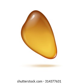 Vector Amber. Illustration petrous resin for design. Vector amber illustration  isolate on a white background