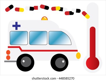 Vector of ambulance car design