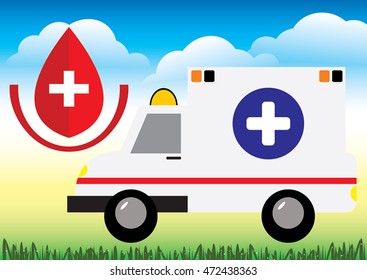 Vector of ambulance car design