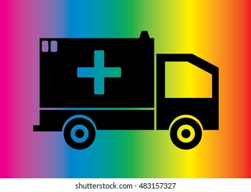 Vector of ambulance car design
