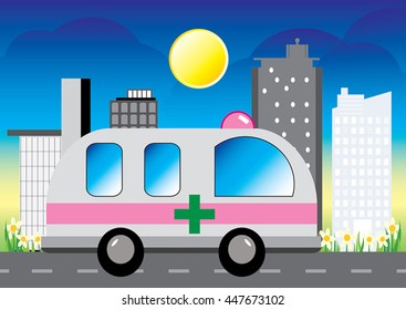 Vector of  ambulance emergency car design