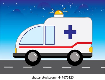 Vector of  ambulance emergency car design