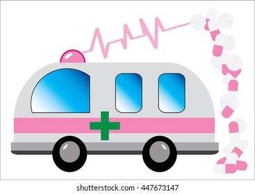 Vector of  ambulance emergency car design
