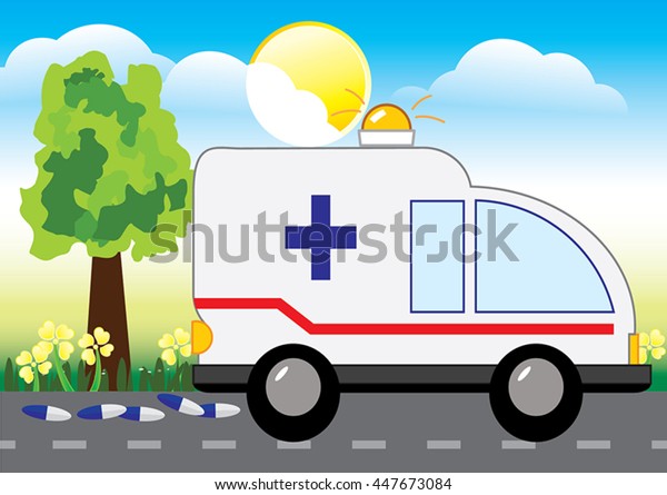 Vector of  ambulance
emergency car design