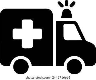 vector ambulance flat icon illustration