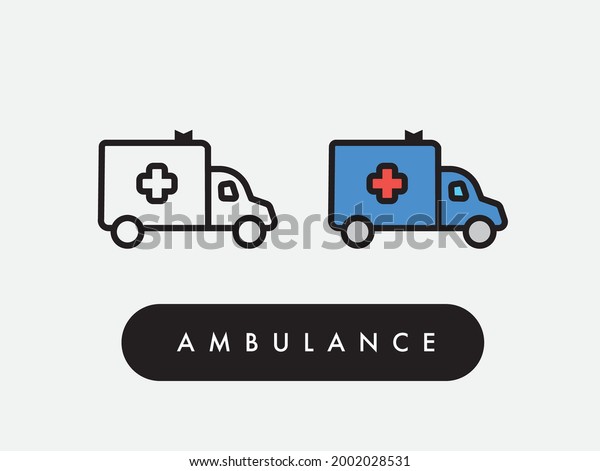 Vector\
ambulance medical emergency icon\
illustration
