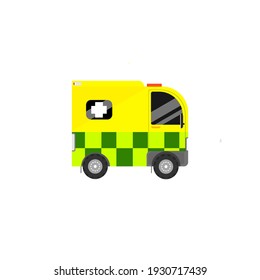 Vector of an ambulance on white background.