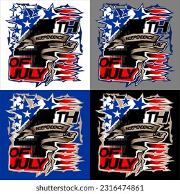 vector AMERICA INDEPENDENCE DAY for apparel and merchandise 15