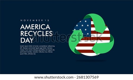vector america recycles day poster template