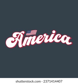 vector america typography text design for t shirt, poster or your brand