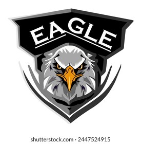 Vector american bald eagle shield