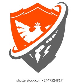 Vector american bald eagle shield