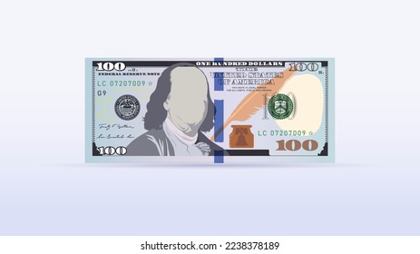 vector american currency 100 dollars, financial theme. dollar bills as a medium of exchange. paper Money