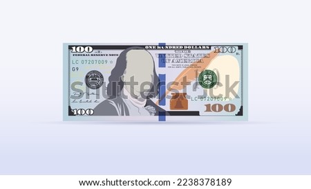 vector american currency 100 dollars, financial theme. dollar bills as a medium of exchange. paper Money