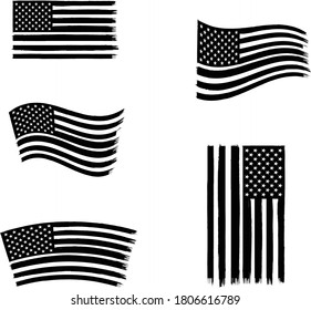 Vector de la bandera estadounidense - 4 juegos