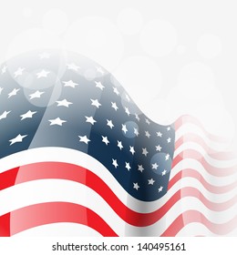 vector american flag background illustration