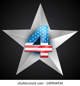 vector american flag badge design