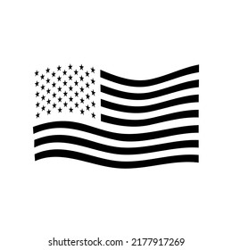 Vector American Flag Black Color Looks Stock Vector (Royalty Free ...