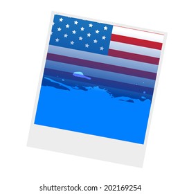 ilustración de diseño de la bandera americana vectorial