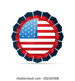 vector american flag design illustration