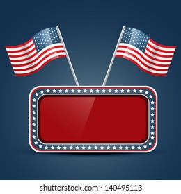 vector american flag design with space for your text
