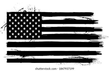 Vector of the American Flag - Distressed American Flag