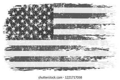 Vector American flag in grunge style