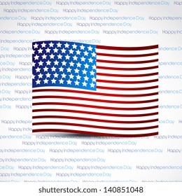 Vector american flag illustration