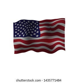 Vector American Flag, Independence Day