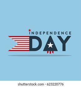Vector american flag independence day