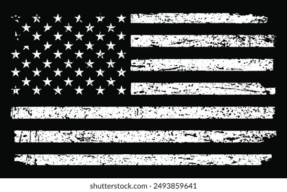 A vector of the American flag on a dark background