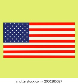 The Vector Of The American Flag Is Suitable For Logo Designs, Icons, Strikers, Brands, And T-shirt Screen Printing