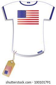 Vector American Flag T-shirt