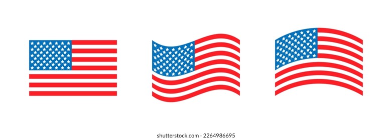 Vector American Flag. USA Flag. USA. Vector illustration