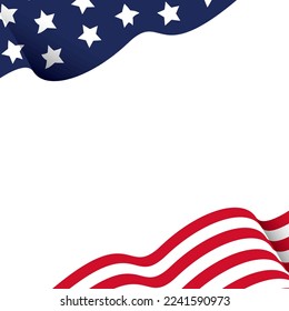 bandera de los estados unidos vectorial ondeando en el viento