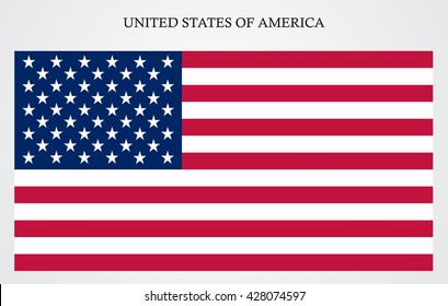 Vector American flag.Flag of the United States.