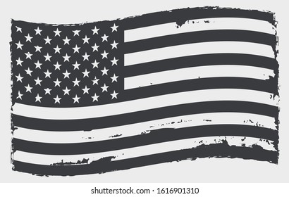 Vector American flag.Grunge flag of USA.