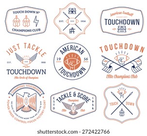 Vector American football badges and crests