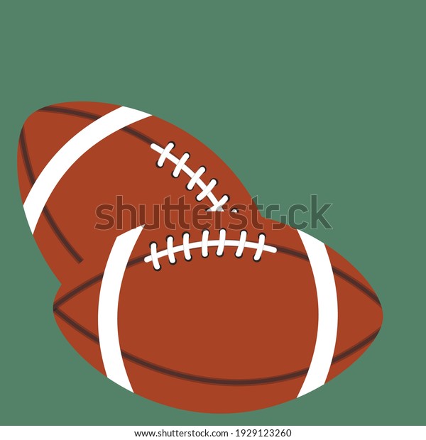 vector of american football ball.\
flat image of a brown leather oval ball. american football\
ball