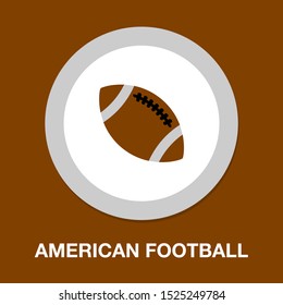 vector american football ball illustration isolated- sports icon