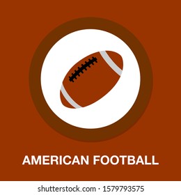 vector American football ball illustration isolated, sport icon