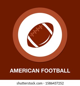 vector american football ball illustration isolated- sports icon