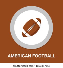 vector american football ball illustration isolated- sports icon, football american