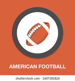 vector american football ball illustration isolated- sports icon
