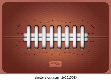 Vector American Football Ball Leather Texture